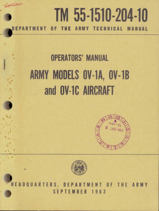 Flight Manual for the Grumman OV-1 Mohawk