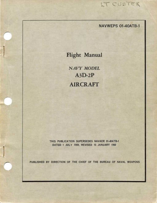 Flight Manual for the Douglas A-3 Skywarrior