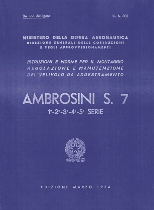 Flight Manual for the Ambrosini S.7