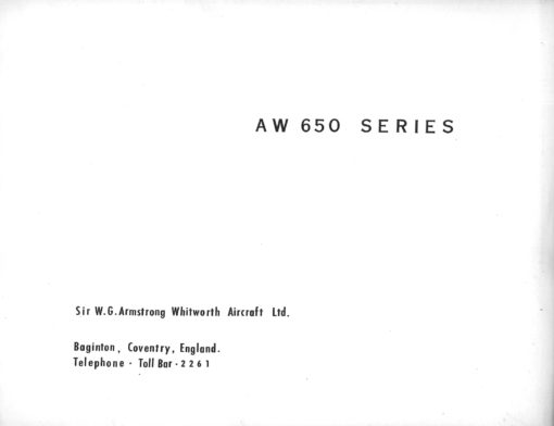 Flight Manual for the Armstrong Whitworth Argosy