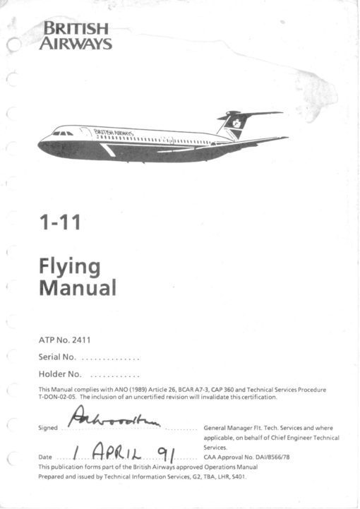 Flight Manual for the BAC 1-11