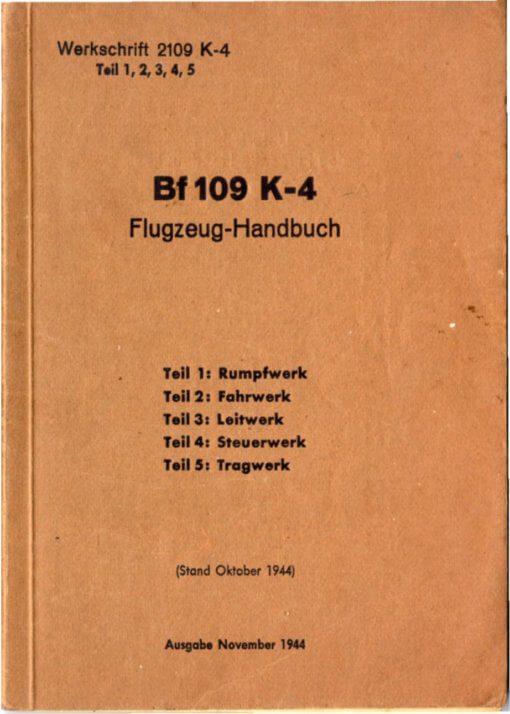 Flight Manual for the Messerschmitt Me109