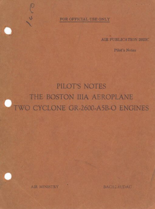 Flight Manual for the Douglas A-20 Havoc