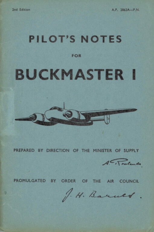 Flight Manual for the Bristol 164 Brigand