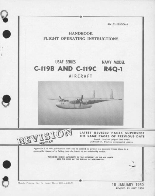 Flight Manual for the Fairchild C-119 Flying Boxcar