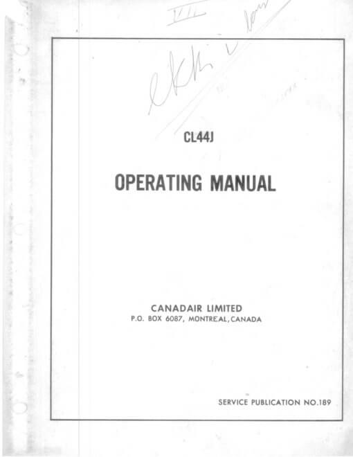 Flight Manual for the Canadair CC-106 Yukon