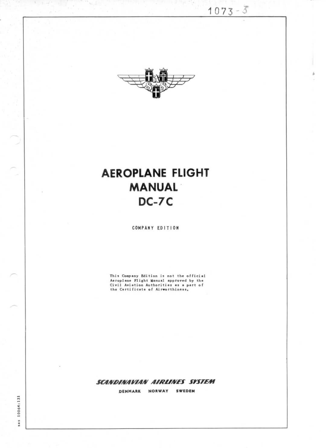 DOUGLAS DC-7 - Flight Manuals