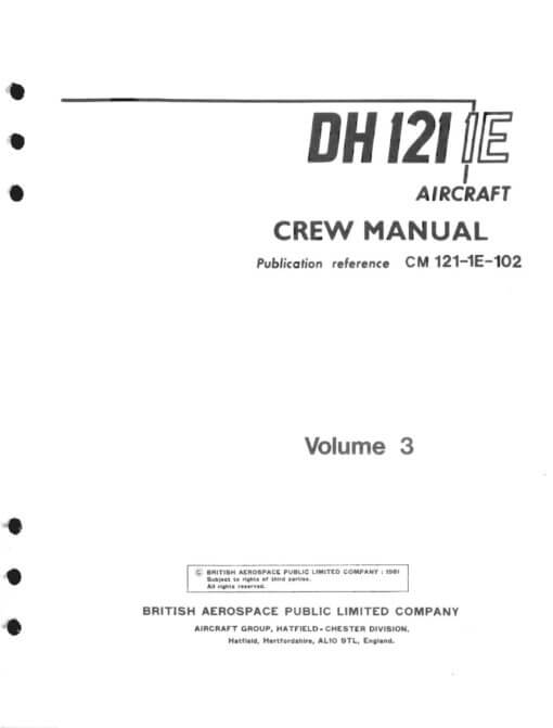 Flight Manual for the De Havilland DH121 Trident