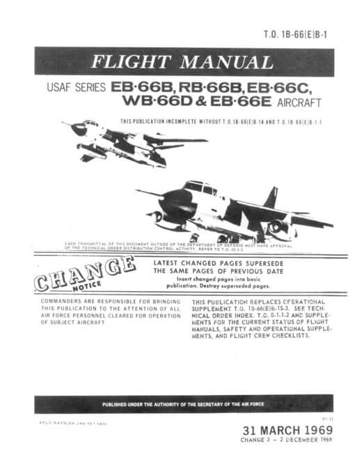 Flight Manual for the Douglas B-66 Destroyer