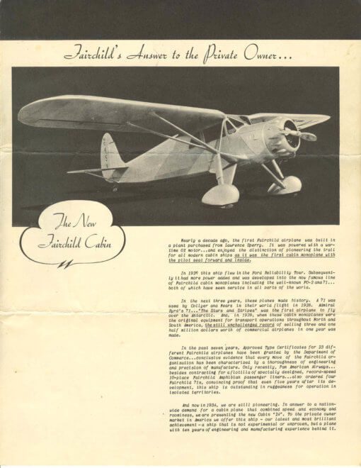 Flight Manual for the Fairchild UC-61 F-24 Argus