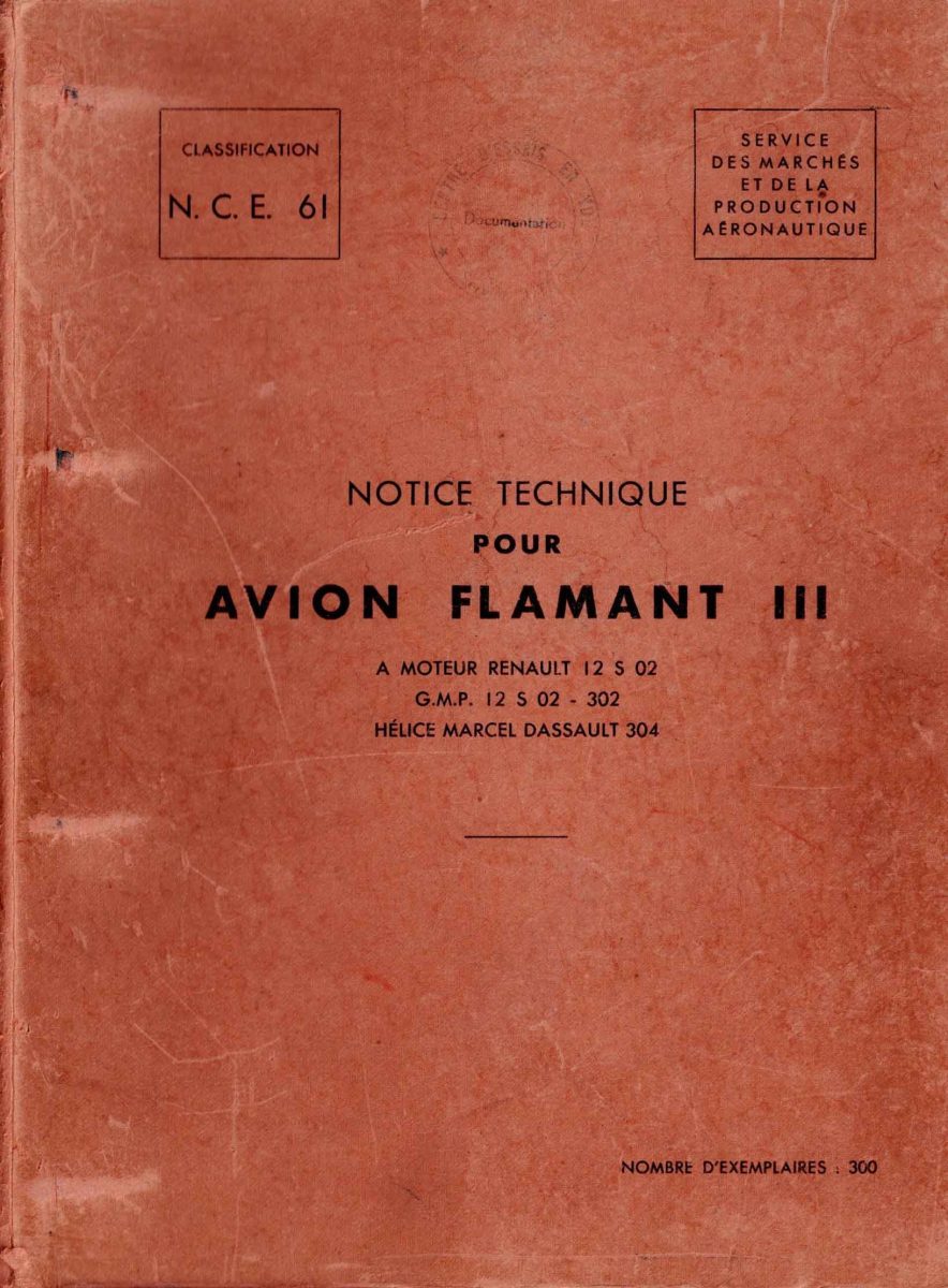Flamant_III-N.C.E.-61_Notice-Technique-cover Flight Manual for the Dassault Flamant