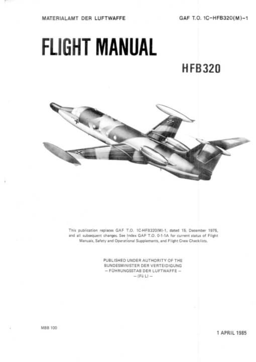 Flight Manual for the HFB-320 Hansa Jet