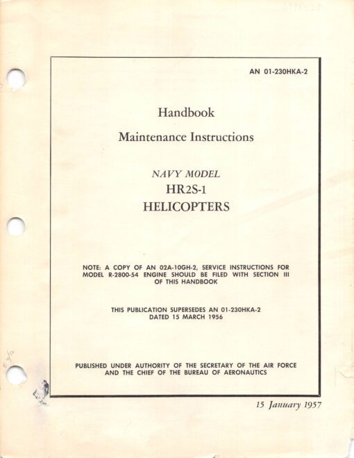 Flight Manual for the Sikorsky HR2S-1