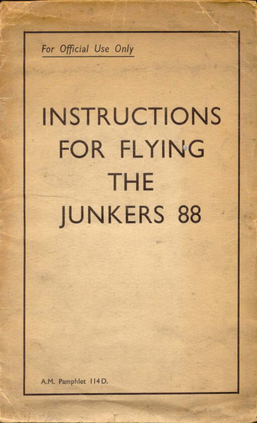 Flight Manual for the Junkers JU88