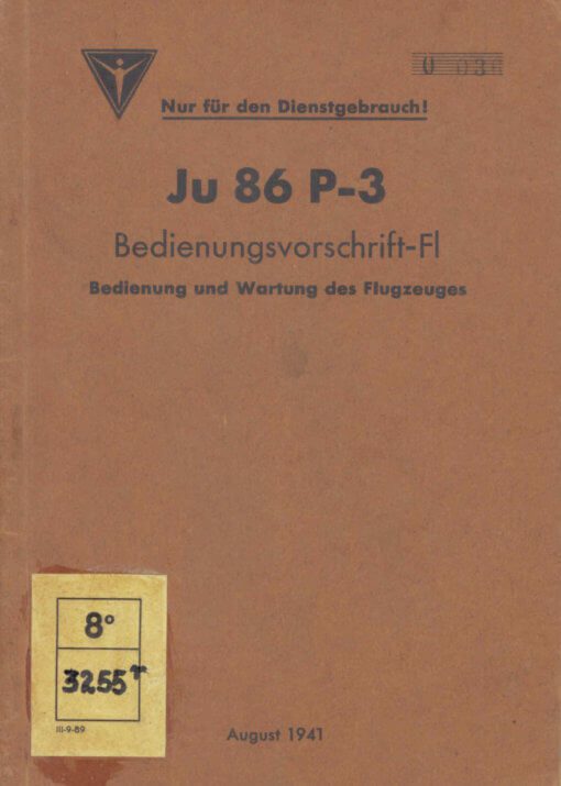 Flight Manual for the Junkers Ju86