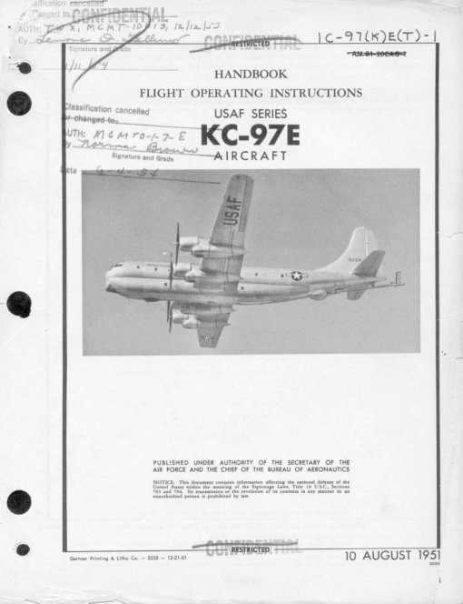 Flight Manual for the Boeing 377 Stratofreighter