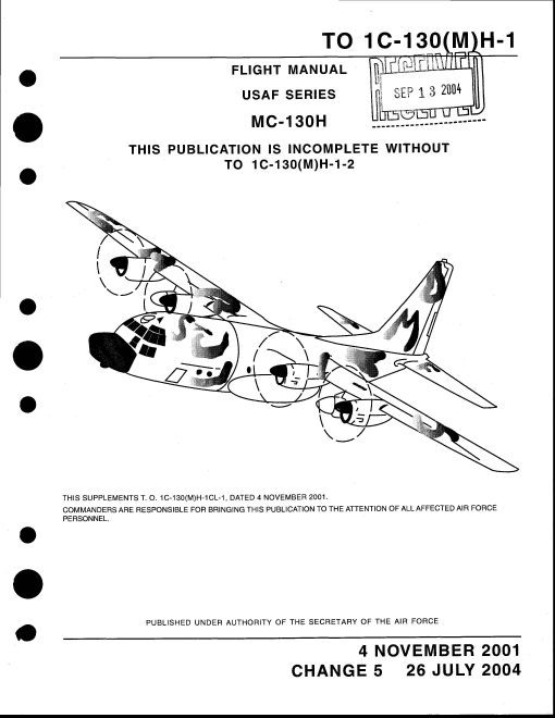 Flight Manual for the Lockheed C-130 Hercules