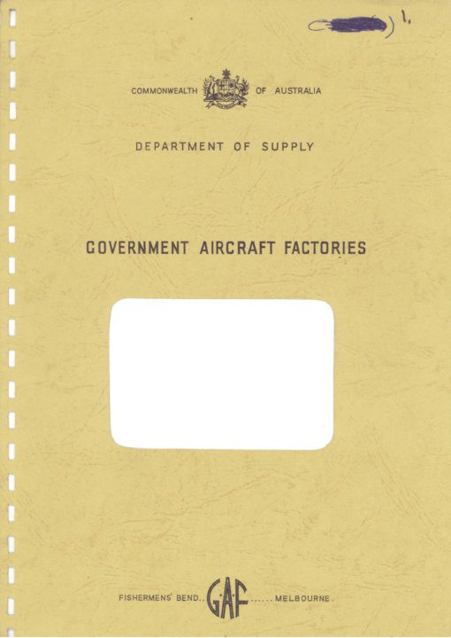 Flight Manual for the Government Aircraft Factories N24 Nomad