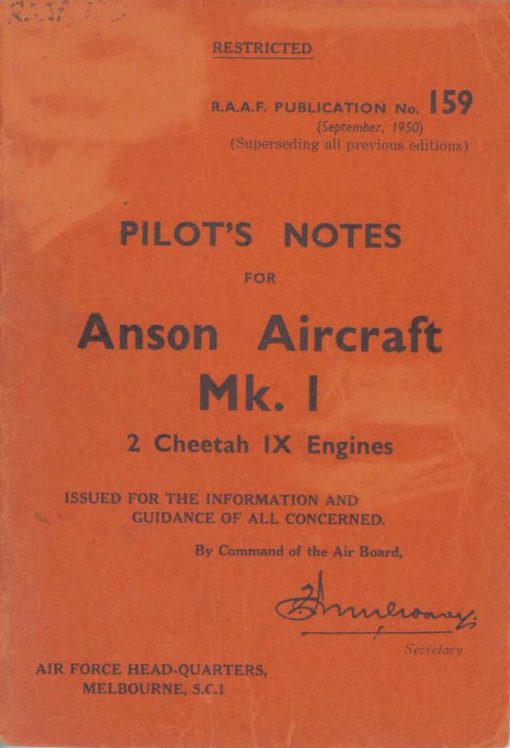 Flight Manual for the Avro Anson