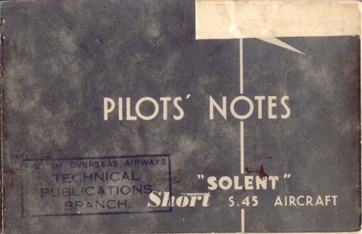 Flight Manual for the Short S45 Solent