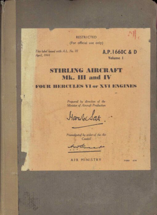 Flight Manual for the Short S29 Stirling