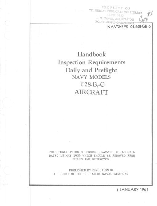 Flight Manual for the North American T-28 Trojan