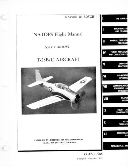 Flight Manual for the North American T-28 Trojan