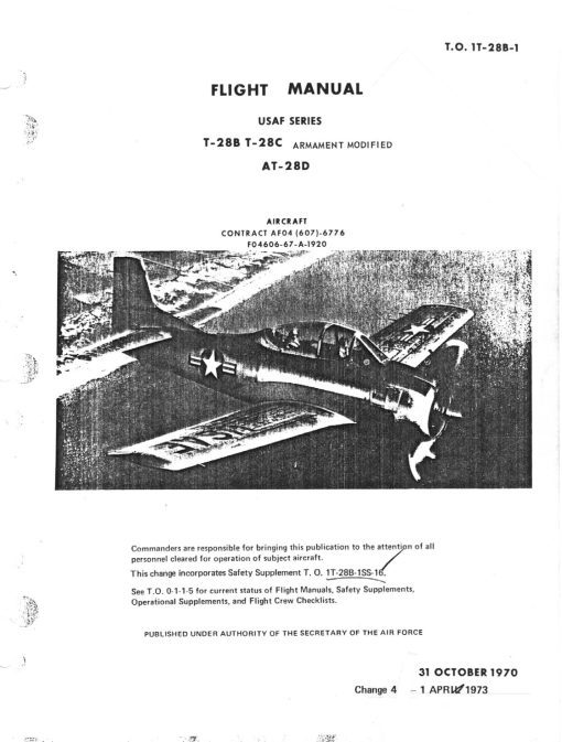 Flight Manual for the North American T-28 Trojan