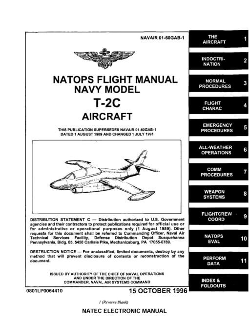 Flight Manual for the North American T-2 Buckeye
