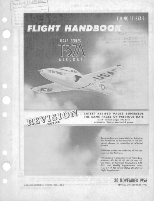 Flight Manual for the Cessna T-37