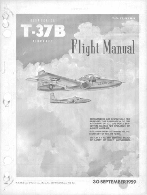 Flight Manual for the Cessna T-37