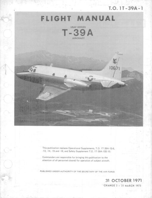 Flight Manual for the North American T-39 Sabreliner