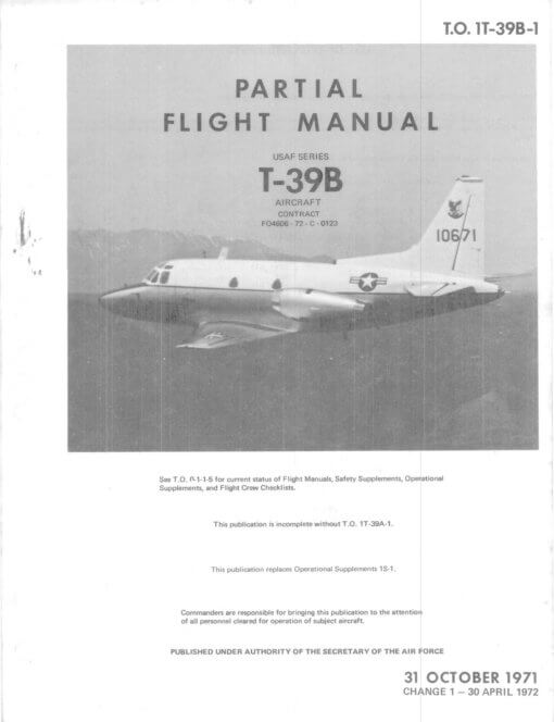 Flight Manual for the North American T-39 Sabreliner