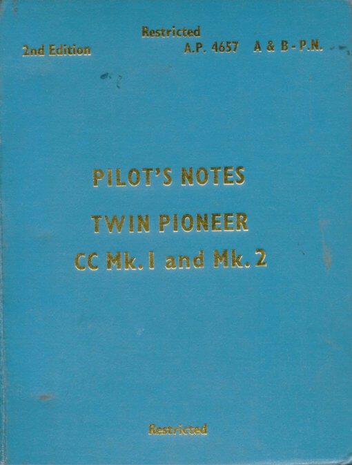 Flight Manual for the Scottish Aviation Twin Pioneer