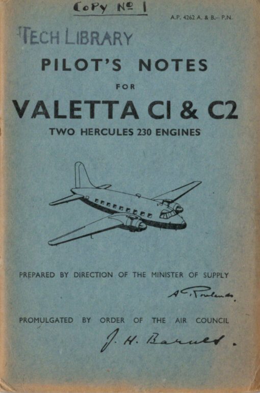 Flight Manual for the Vickers Valetta