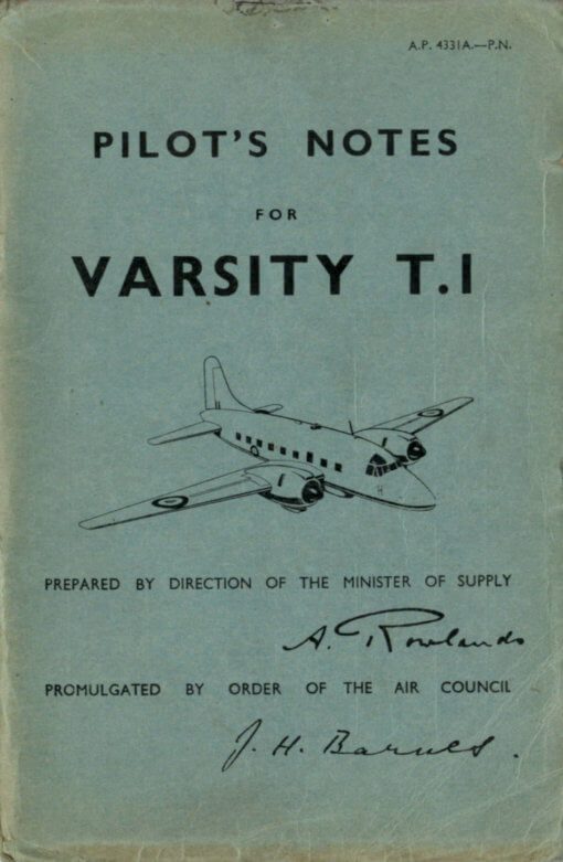 Flight Manual for the Vickers Varsity