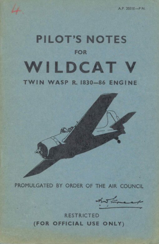 Flight Manual for the Grumman F4F Wildcat