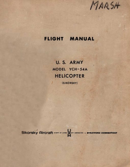 Flight Manual for the Sikorsky CH-54 helicopter