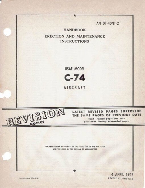 Flight Manual for the Douglas C-74 Globemaster I