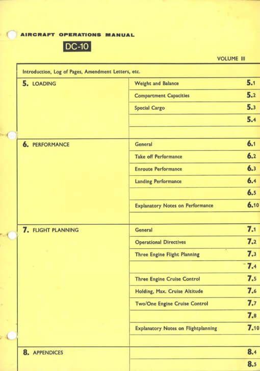 Flight Manual for the McDonnell-Douglas DC-10