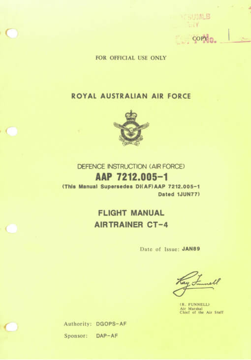 Flight Manual for the CT/4 Airtrainer