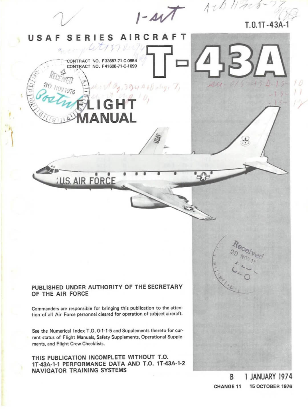 Boeing 737 200 t 43a flight manuals