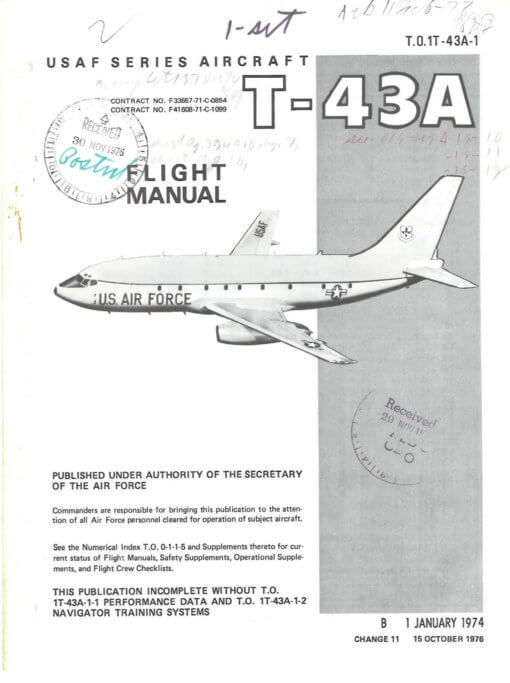 Flight Manual for the Boeing T-43A 737-200