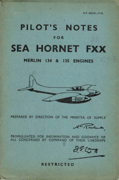 Flight Manual for the De Havilland DH103 Hornet