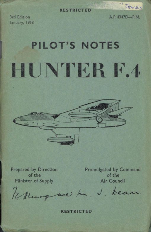 Flight Manual for the Hawker Hunter