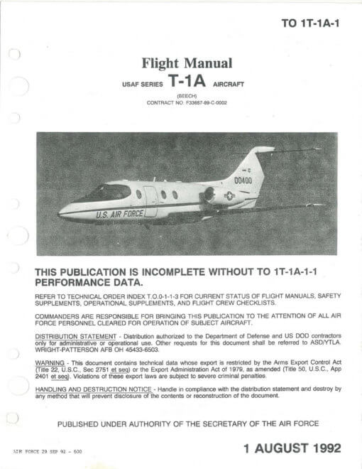 Flight Manual for the Beechcraft T-1A Jayhawk