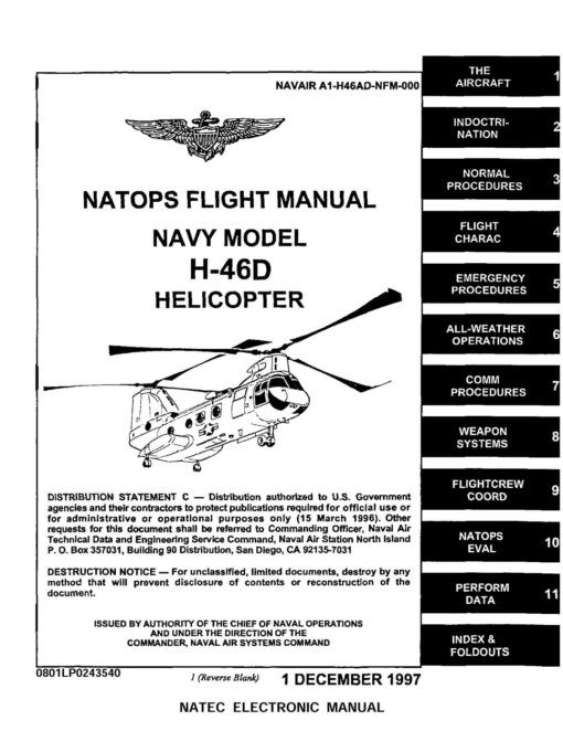 Flight Manual for the Boeing Vertol H-46 Sea Knight