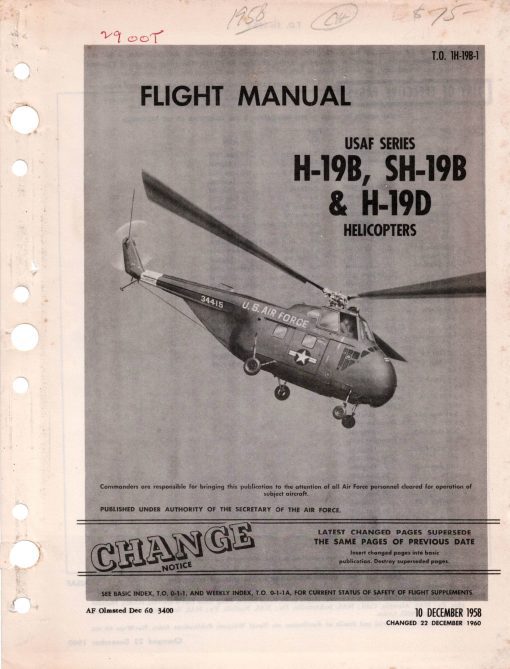 Flight manual for the Sikorsky S-55 H-19 helicopter