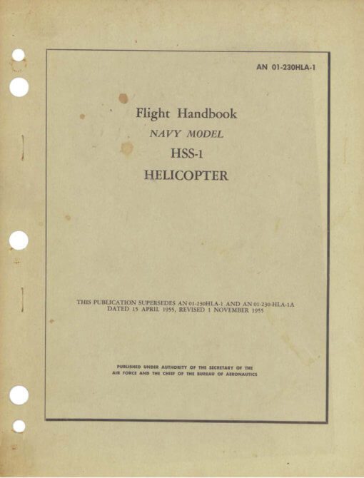 Flight Manual for the Sikorsky S-58 H-34 HSS-1