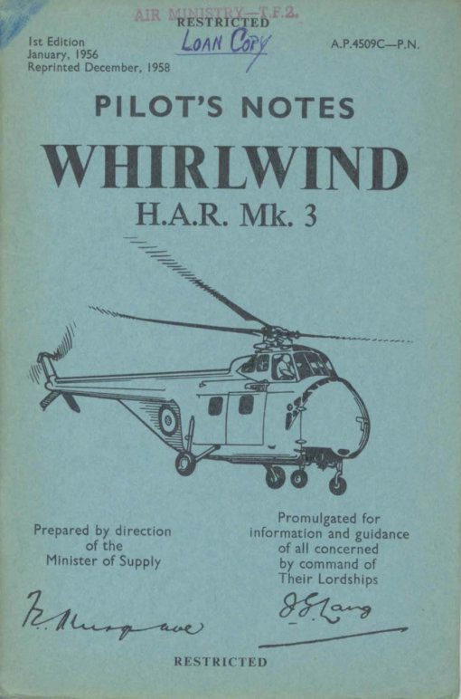 Flight Manual for the Westland Whirlwind